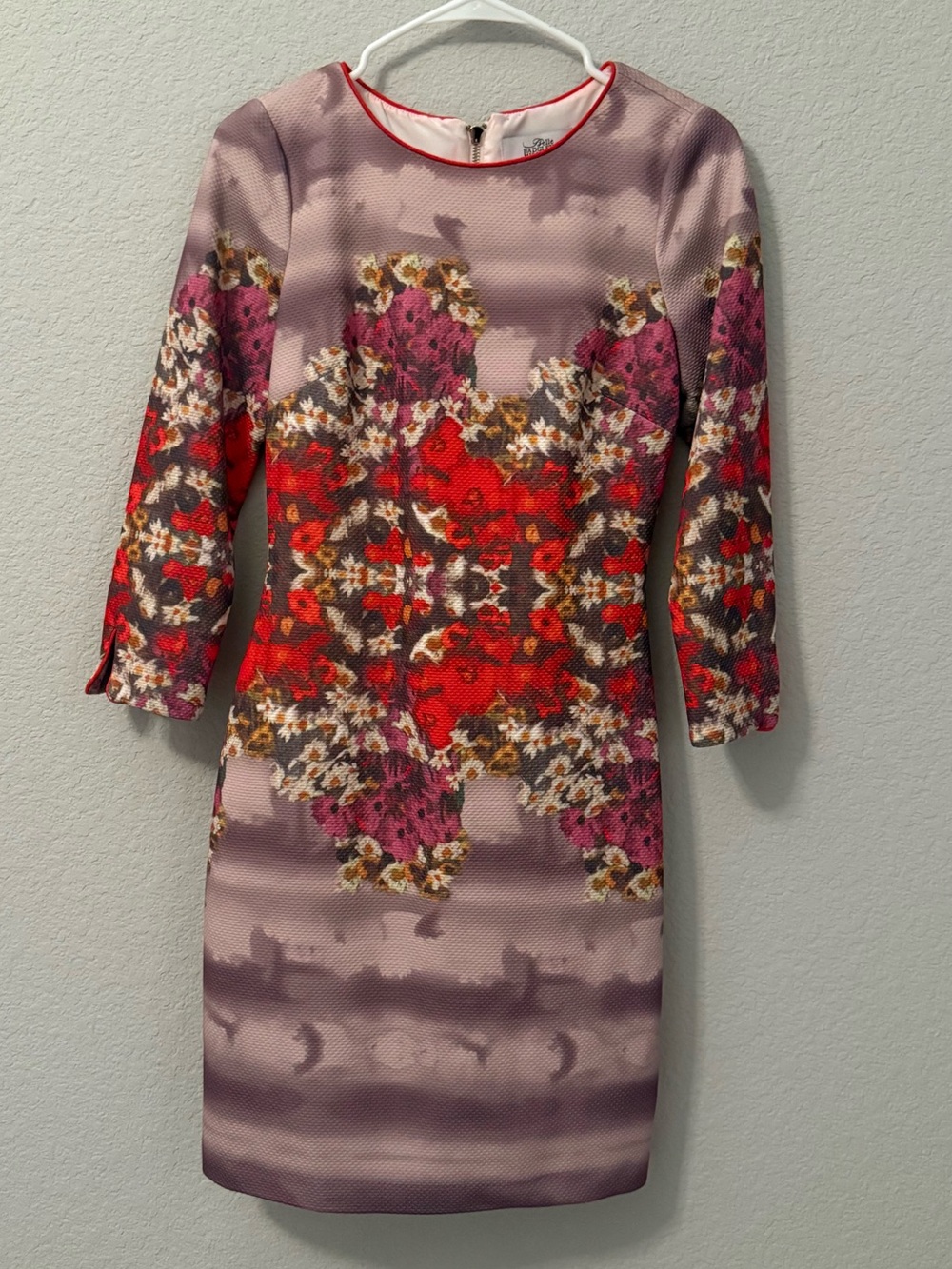 Belle by Badgley Mischka Floral Print Midi Dress